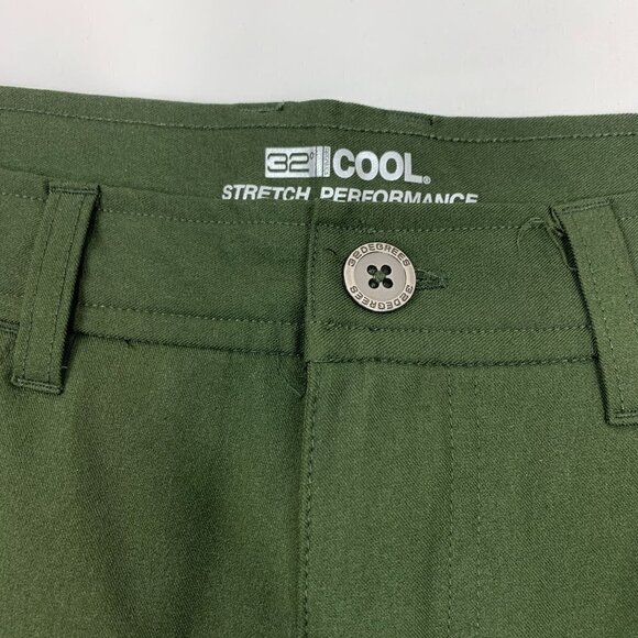 32 Degrees Cool Stretch Performance Tapered Leg Trousers Green Women's Size 30 - Picture 2 of 6